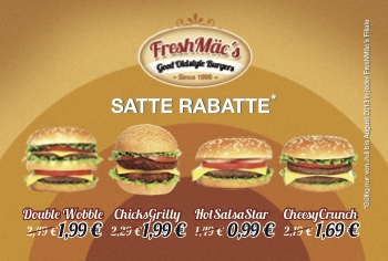 Rabattkarte eines Restaurants.