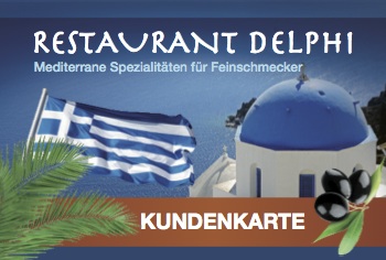 Kundenkarte eines Restaurants.