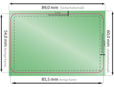 Plastikkarten Sonderformat Small