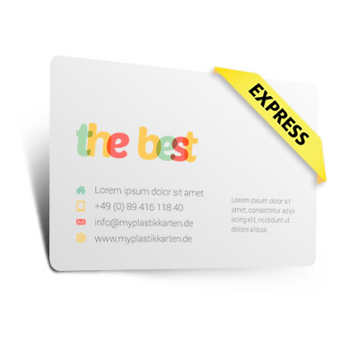 Dünne Plastikkarten Express (0,50 mm)