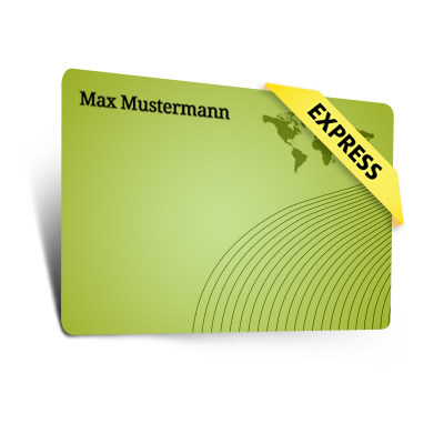 Dünne Plastikkarten Express (0,50 mm)
