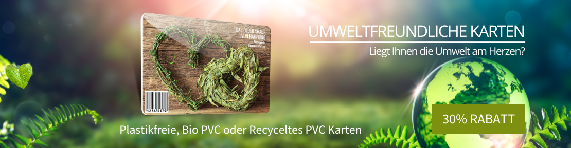 Umweltfreundliche Karten